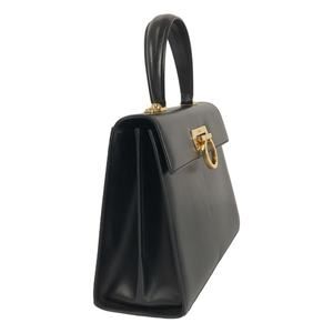Salvatore Ferragamo Leather Gancini Handbag Black